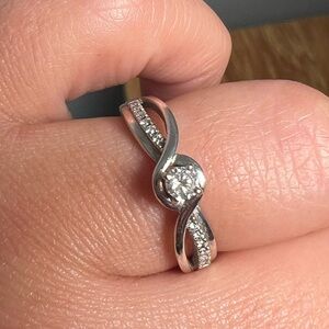 Real diamond promise ring, size 7.5